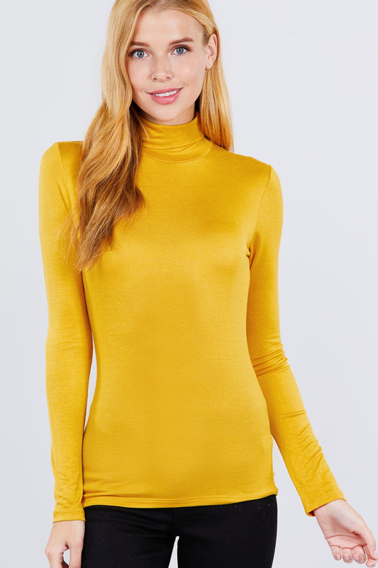 Turtle Neck Rayon Jersey Top