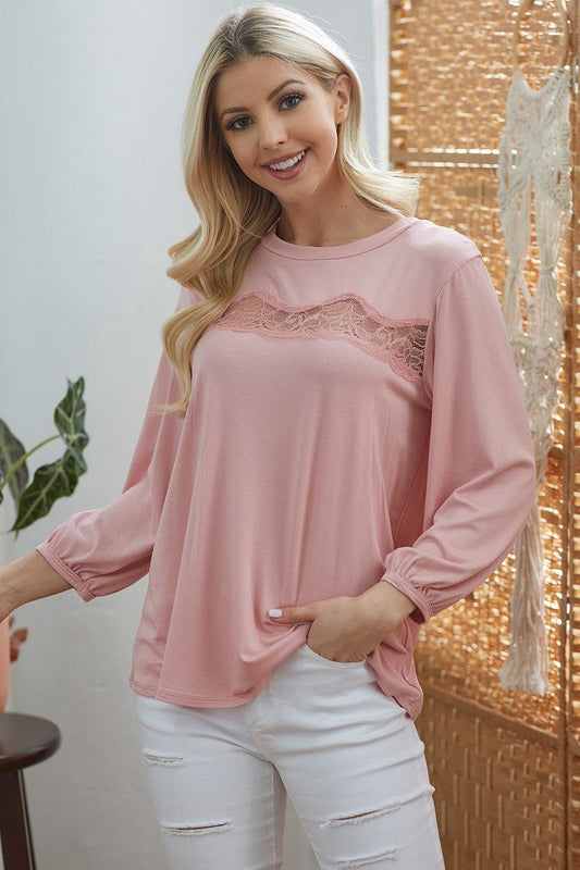 Laced See Through Longsleeve Top