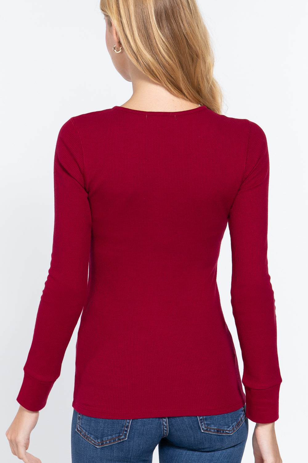 Long Slv Scoop Neck Thermal Top