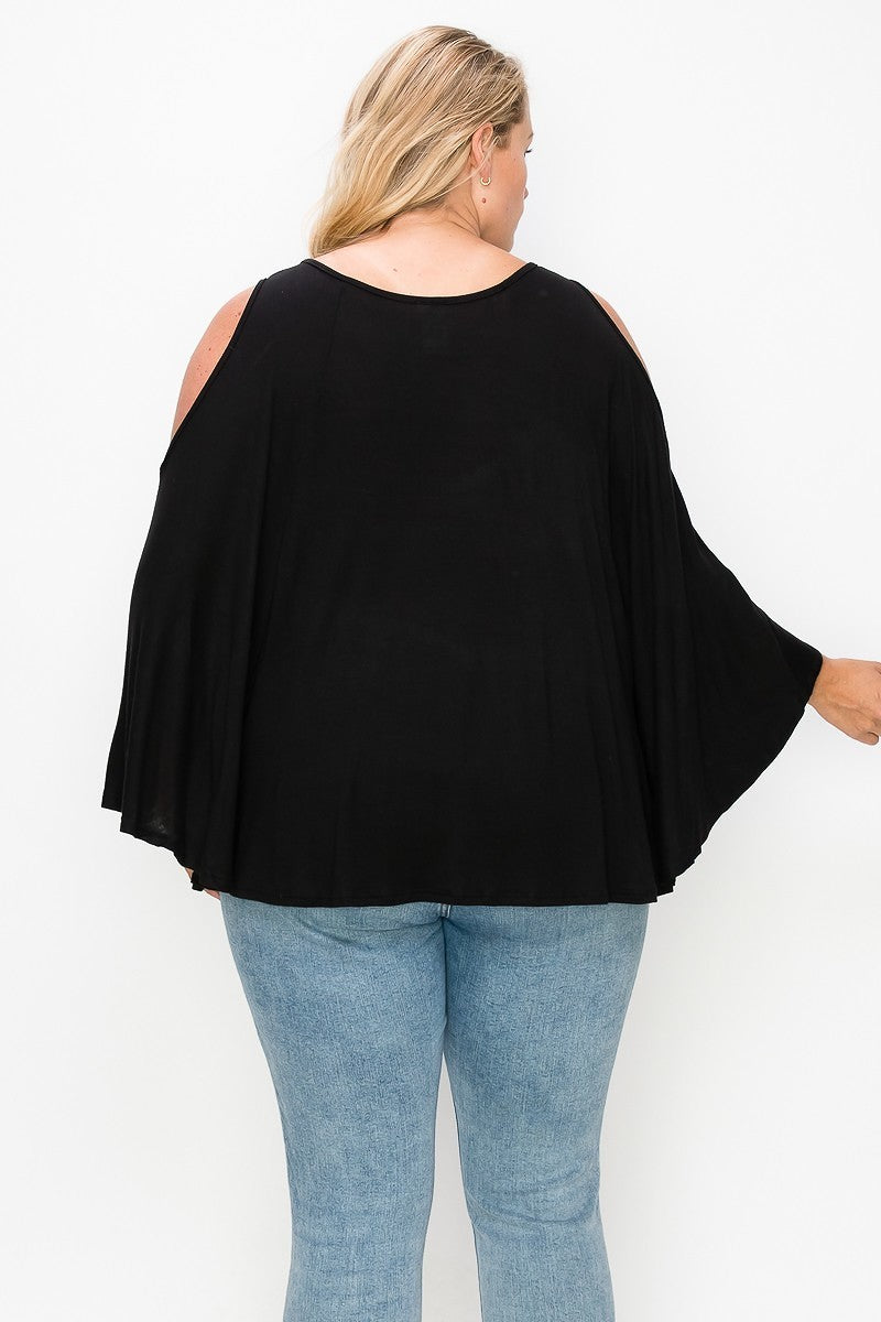 Solid Top Featuring Kimono Style Sleeves