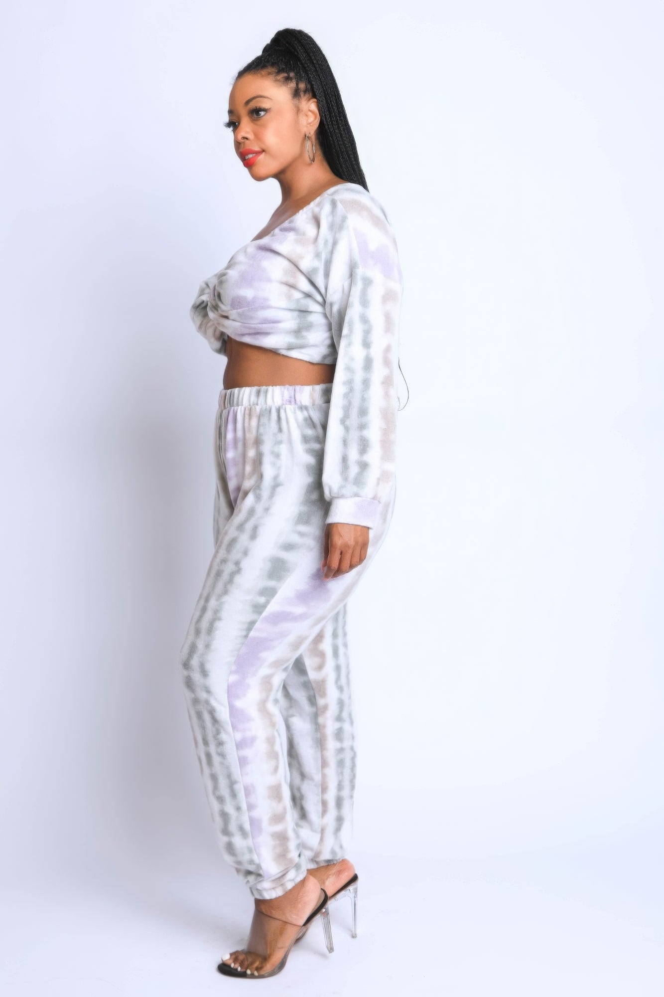 Tie Die Off Shoulder Set