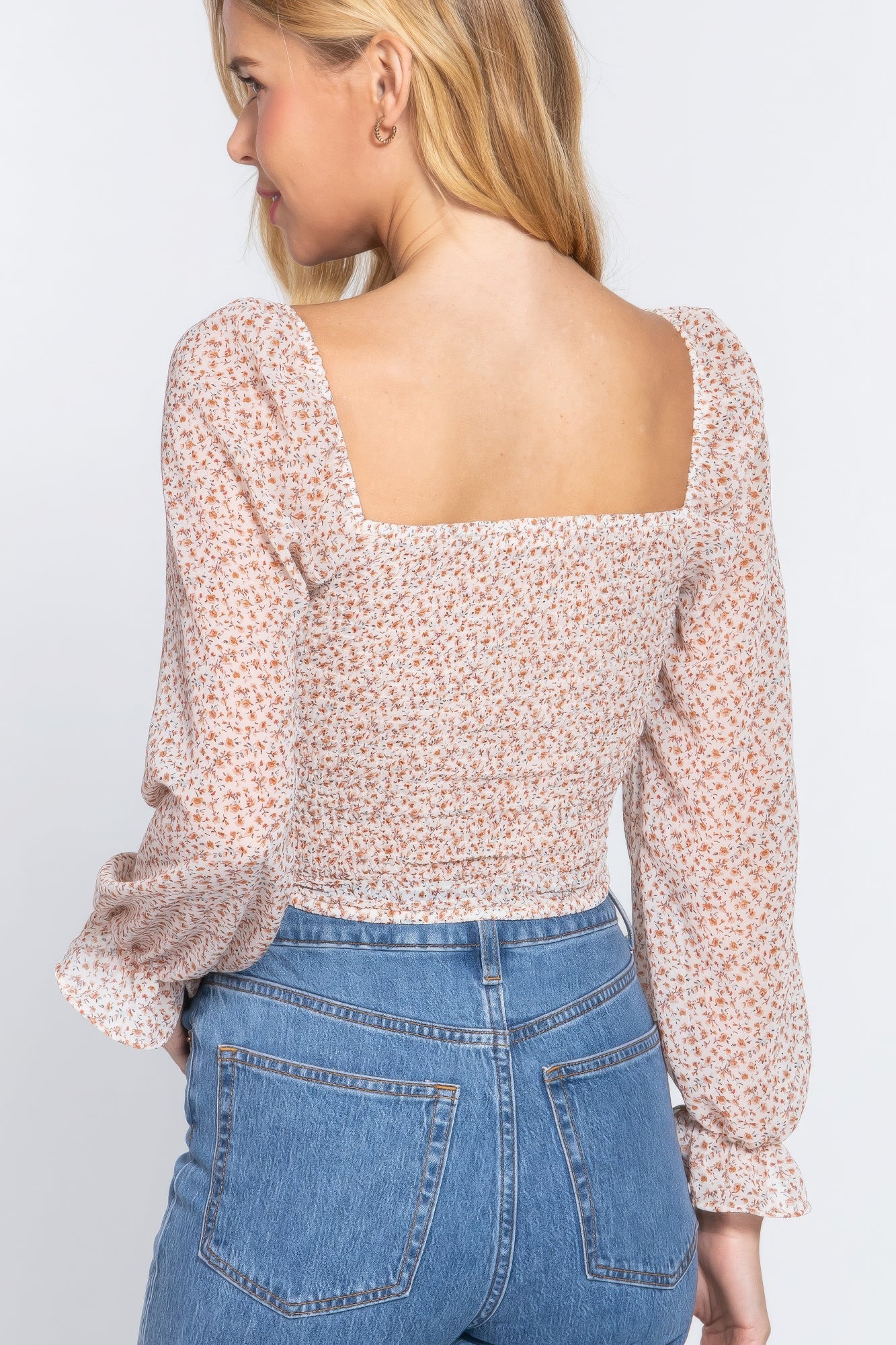 Hook & Eye Floral Print Woven Top